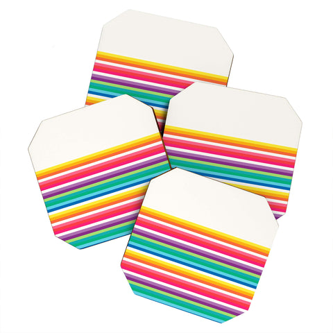 Jacqueline Maldonado Rainbow Stripe Coaster Set
