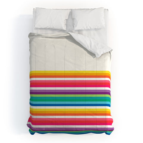 Jacqueline Maldonado Rainbow Stripe Comforter