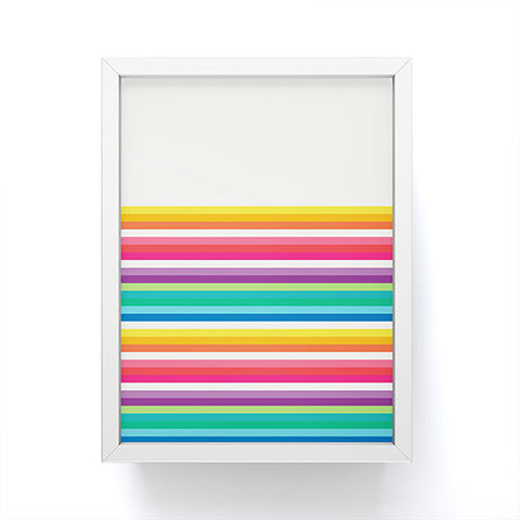 Jacqueline Maldonado Rainbow Stripe Framed Mini Art Print