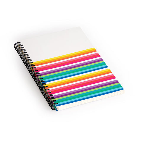 Jacqueline Maldonado Rainbow Stripe Spiral Notebook