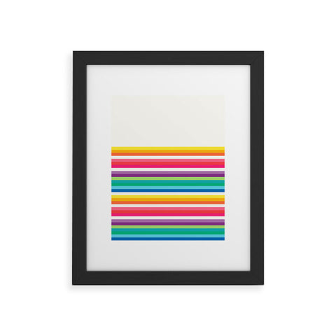 Jacqueline Maldonado Rainbow Stripe Framed Art Print