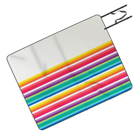 Jacqueline Maldonado Rainbow Stripe Picnic Blanket