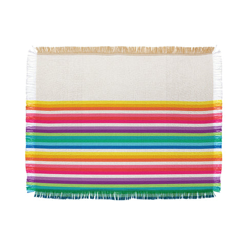 Jacqueline Maldonado Rainbow Stripe Throw Blanket