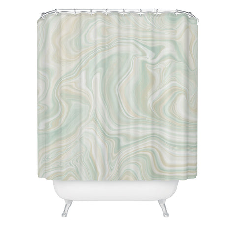 Jacqueline Maldonado Sand Sea Sky Marble Shower Curtain
