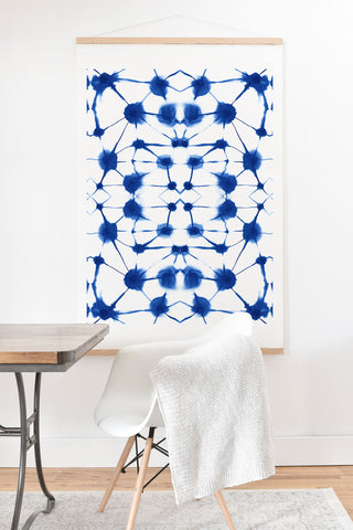 Jacqueline Maldonado Shibori Colorblock Blue Art Print And Hanger