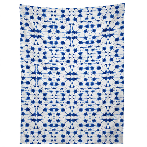 Jacqueline Maldonado Shibori Colorblock Blue Tapestry
