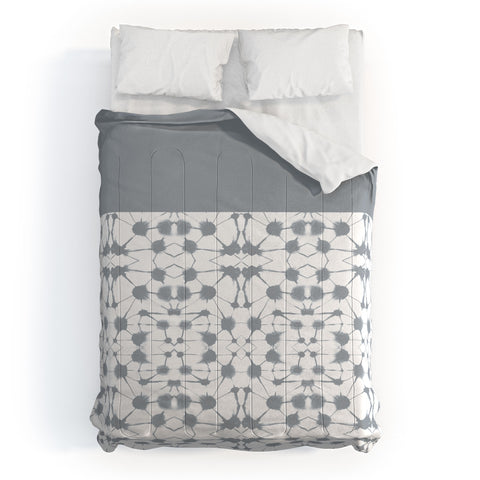 Jacqueline Maldonado Shibori Colorblock Grey Comforter