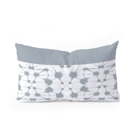 Jacqueline Maldonado Shibori Colorblock Grey Oblong Throw Pillow