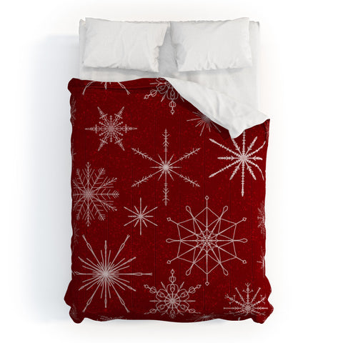 Jacqueline Maldonado Snowflakes Red Comforter