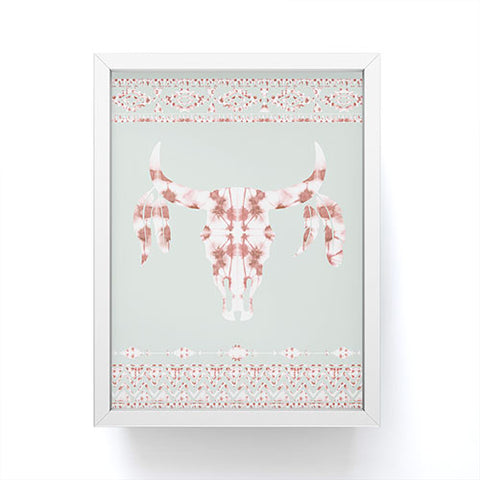 Jacqueline Maldonado Southwest Boho Dye Skull Framed Mini Art Print