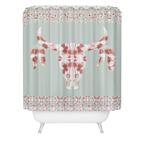 Jacqueline Maldonado Southwest Boho Dye Skull Shower Curtain