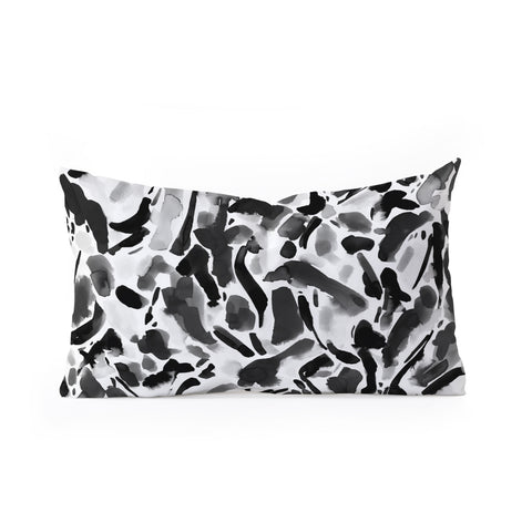 Jacqueline Maldonado Synthesis Black and White Oblong Throw Pillow