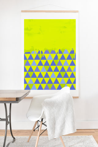 Jacqueline Maldonado Triangle Dip Lime Art Print And Hanger