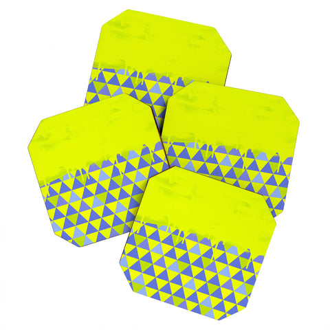 Jacqueline Maldonado Triangle Dip Lime Coaster Set