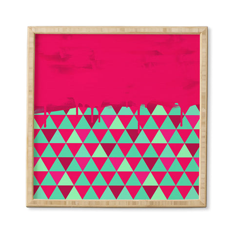 Jacqueline Maldonado Triangle Dip Pink Framed Wall Art