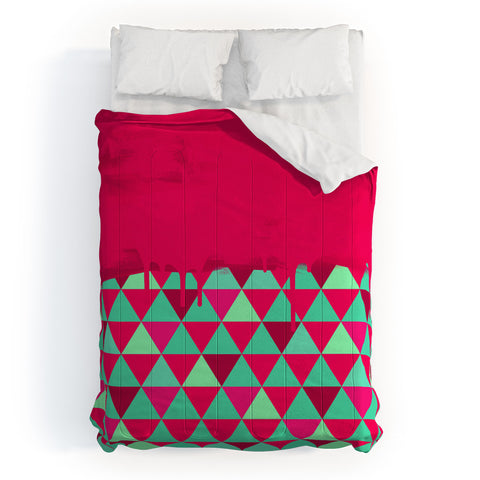 Jacqueline Maldonado Triangle Dip Pink Comforter