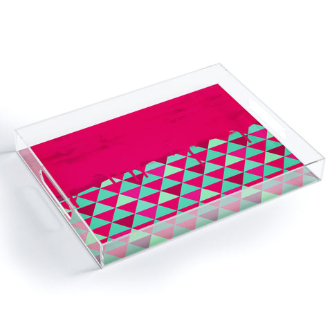 Jacqueline Maldonado Triangle Dip Pink Acrylic Tray