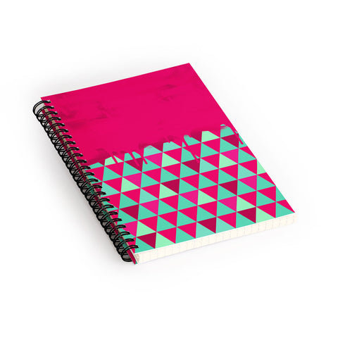 Jacqueline Maldonado Triangle Dip Pink Spiral Notebook