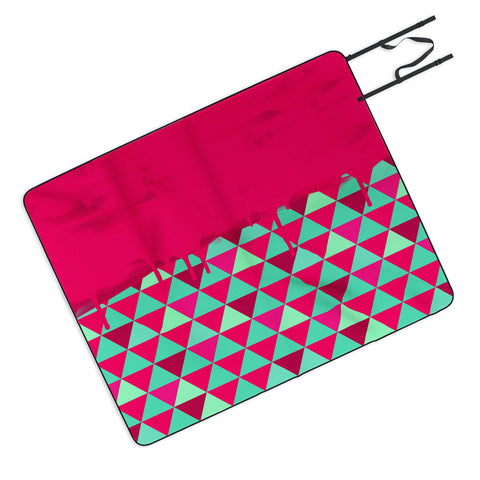Jacqueline Maldonado Triangle Dip Pink Picnic Blanket