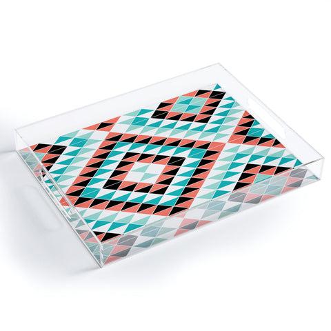Jacqueline Maldonado Tribal Triangles 1 Acrylic Tray