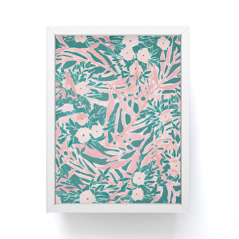 Jacqueline Maldonado Tropical Daydream Blush Green Framed Mini Art Print
