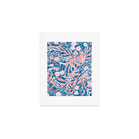 Jacqueline Maldonado Tropical Daydream Coral Blue Art Print