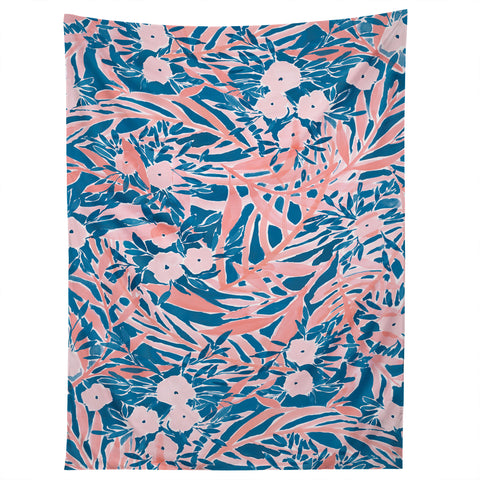 Jacqueline Maldonado Tropical Daydream Coral Blue Tapestry