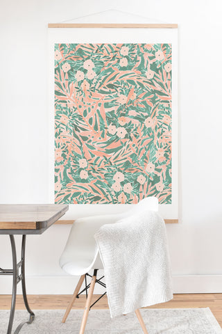 Jacqueline Maldonado Tropical Daydream Pale Coral Art Print And Hanger