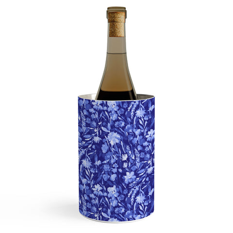 Jacqueline Maldonado Upside Floral Navy Blue Wine Chiller