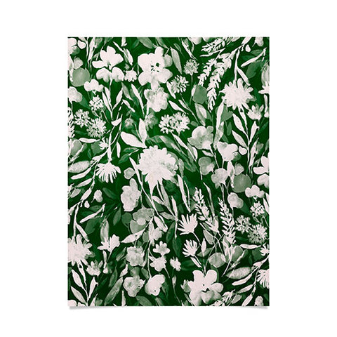 Jacqueline Maldonado Upside Floral Winter Green Poster