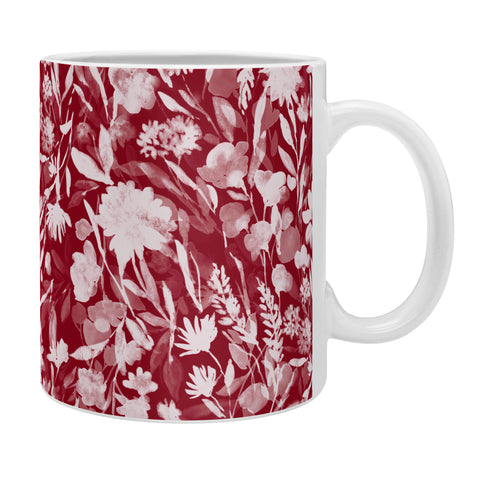 Jacqueline Maldonado Upside Floral Winter Red Coffee Mug