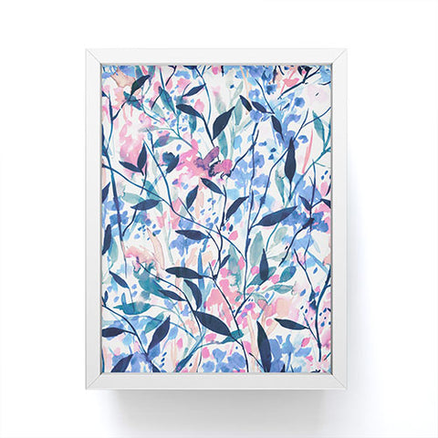 Jacqueline Maldonado Wandering Wildflowers Blue Framed Mini Art Print
