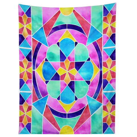Jacqueline Maldonado Watercolor Geometric 1 Tapestry