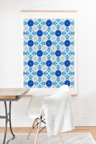 Jacqueline Maldonado Watercolor Geometry Blue Art Print And Hanger