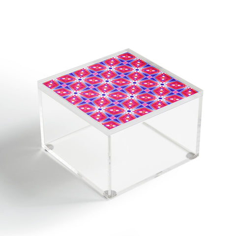 Jacqueline Maldonado Watercolor Geometry Mod Pink Acrylic Box