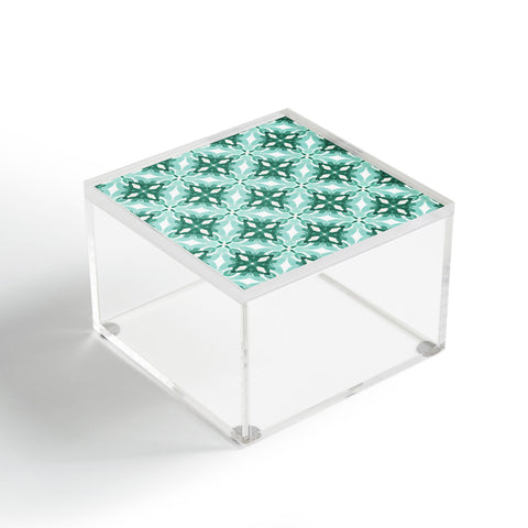 Jacqueline Maldonado Watercolor Green Tile 2 Acrylic Box