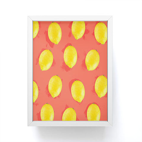 Jacqueline Maldonado Watercolor Lemons Framed Mini Art Print