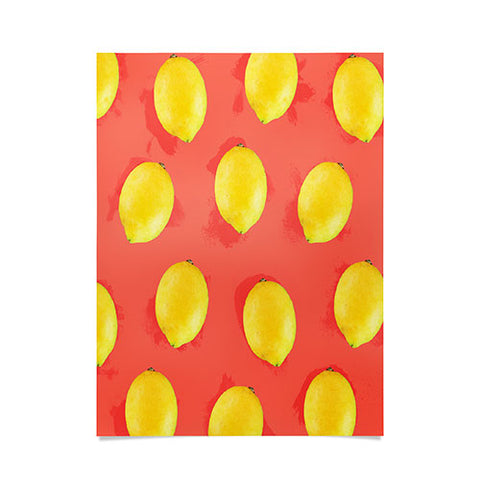 Jacqueline Maldonado Watercolor Lemons Poster