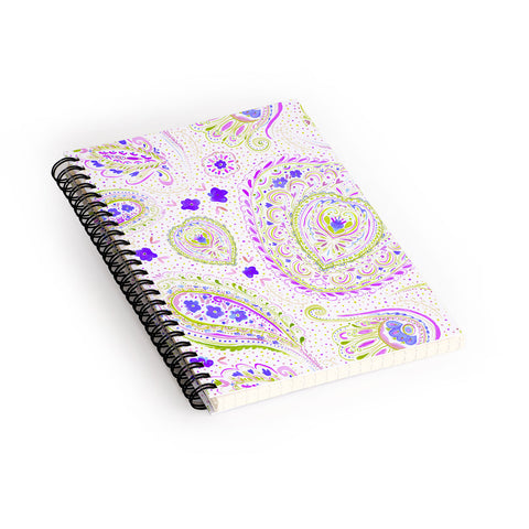 Jacqueline Maldonado Watercolor Paisley Purple Spiral Notebook