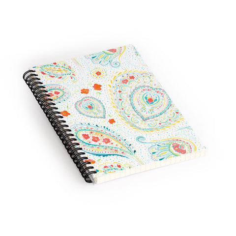 Jacqueline Maldonado Watercolor Paisley Teal Spiral Notebook