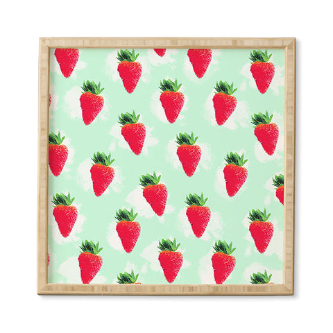 Jacqueline Maldonado Watercolor Strawberries Framed Wall Art