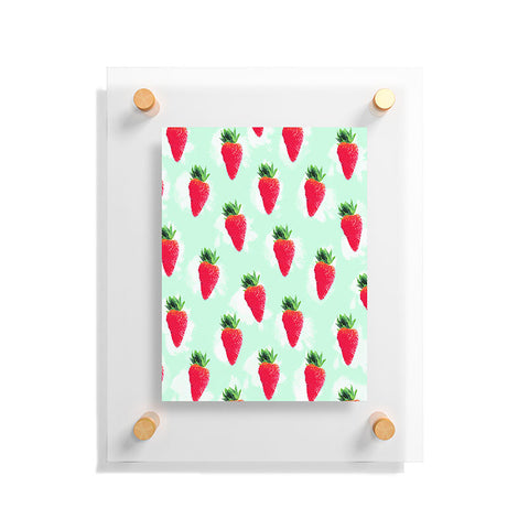 Jacqueline Maldonado Watercolor Strawberries Floating Acrylic Print