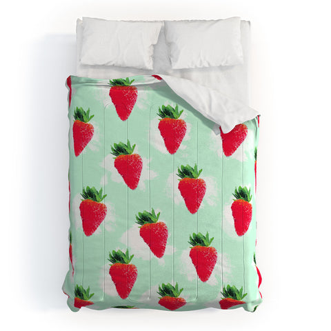 Jacqueline Maldonado Watercolor Strawberries Comforter