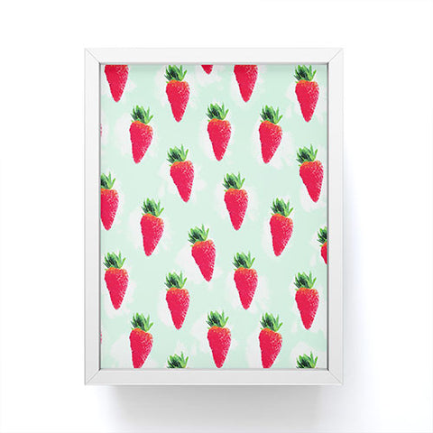 Jacqueline Maldonado Watercolor Strawberries Framed Mini Art Print
