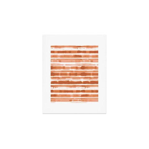 Jacqueline Maldonado Watercolor Stripes Orange Art Print