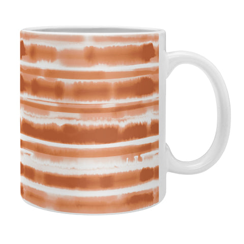 Jacqueline Maldonado Watercolor Stripes Orange Coffee Mug