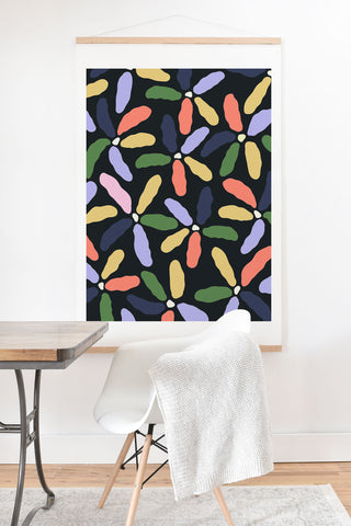 Jae Polgar Abstract Floral Dark Art Print And Hanger