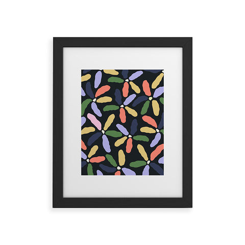 Jae Polgar Abstract Floral Dark Framed Art Print