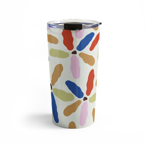 Jae Polgar Abstract Floral Light Travel Mug