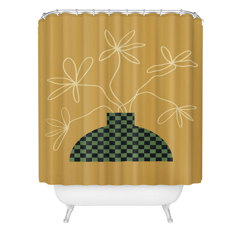 Jae Polgar Floral Vase Shower Curtain